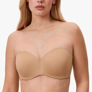 DELIMIRA Women's Strapless Bra Unlined Underwire Natural Size 34F